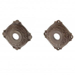 Antike Türrosetten für Türdrücker A4751H18 - Messing antik
